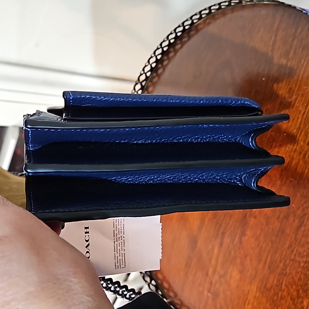NWT COACH KLARE CROSSBODY SIGNATURE RIVET  TRUE NAVY STYLE CX260 SUEDE‎ LINING - Picture 12 of 16